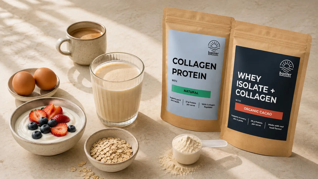 High-protein foods with Banter whey isolate and collagen protein for GLP-1 nutrition in Australia