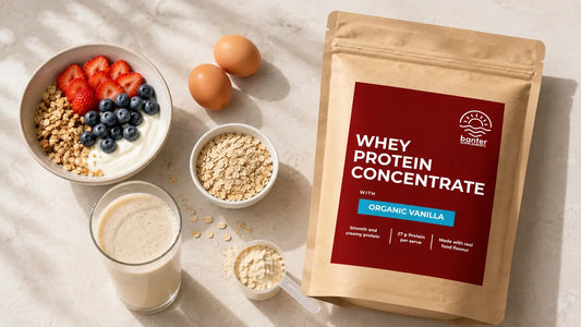 High protein foods and Banter whey protein for increasing daily protein intake