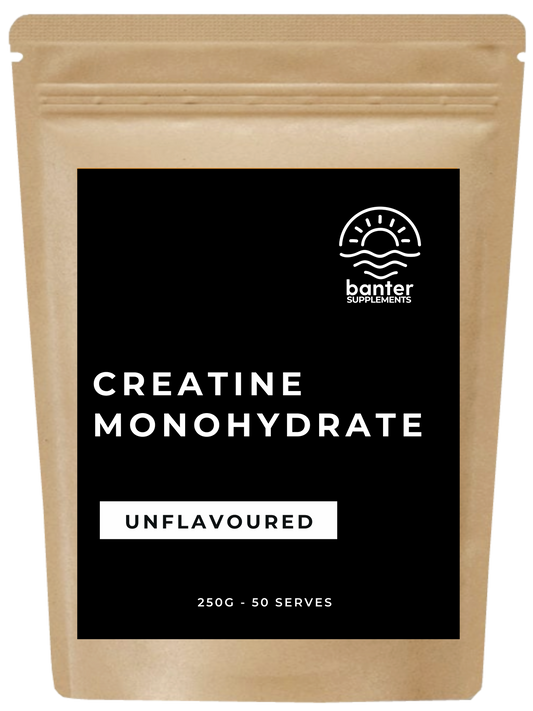 Banter Supplements Creatine Monohydrate 250 g pouch.