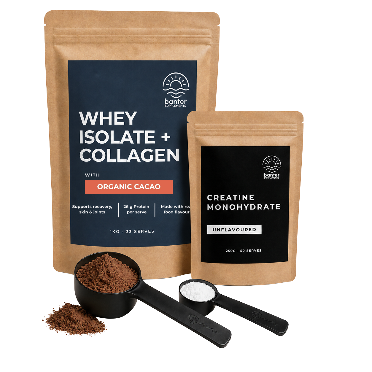 Whey Protein Isolate + Collagen Protein Starter Pack with Creatine